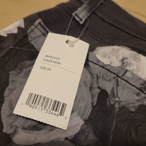 J Brand 835 MID-RISE CROP SKINNY PHOTO READY FLEUR NOIR sz 24 - Picture 13 of 13